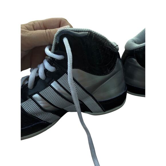 Y2K Adidas Ortholite Black /White Basketball Athletic Sneakers Size 3 Boys - Picture 4 of 7